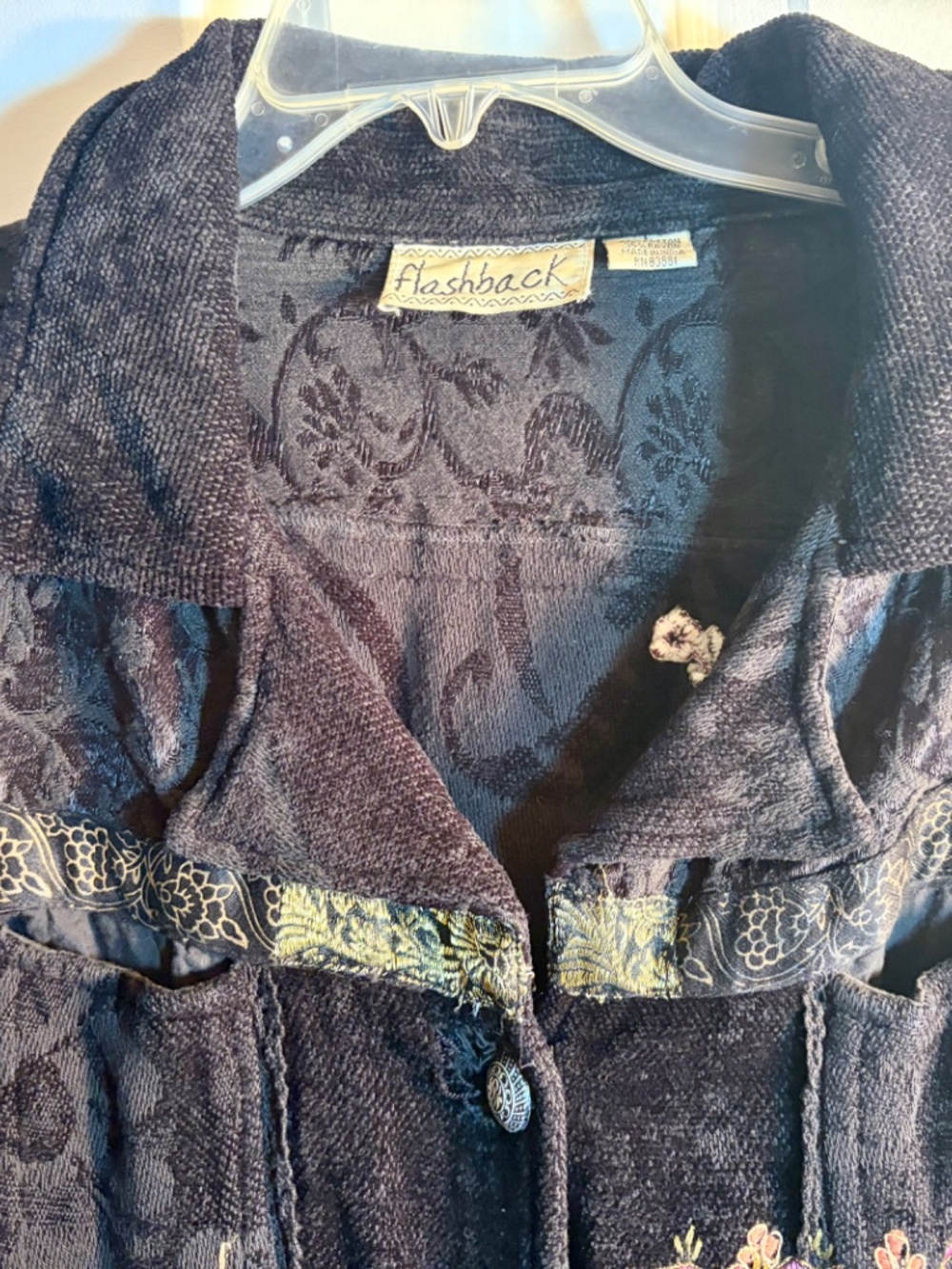 Flashback Embellished Blazer, Black, Size Large - Picture 7 of 11